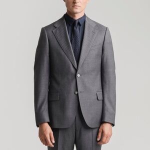 Lauren Ralph Lauren Men’s Blazer Formal Gray Pinstripe Single breast Sz 46R